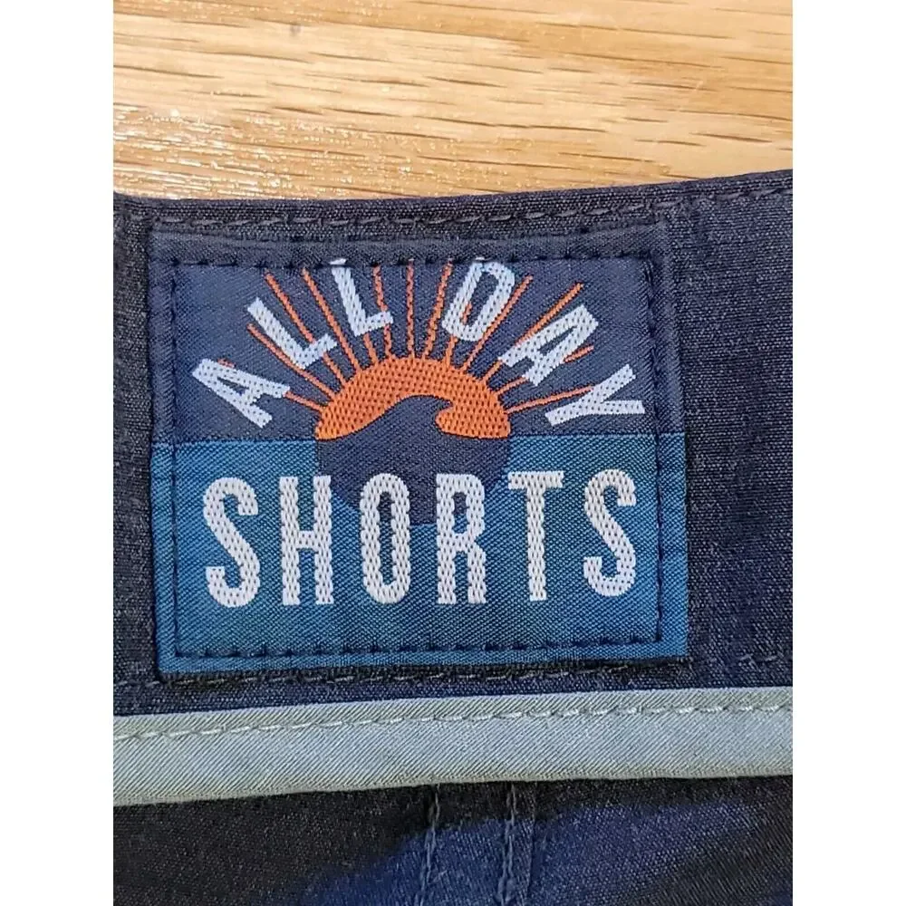 Faherty Shorts Mens 38 Gray Belt Loop All Day Flat Front Water Repellant MSC0012